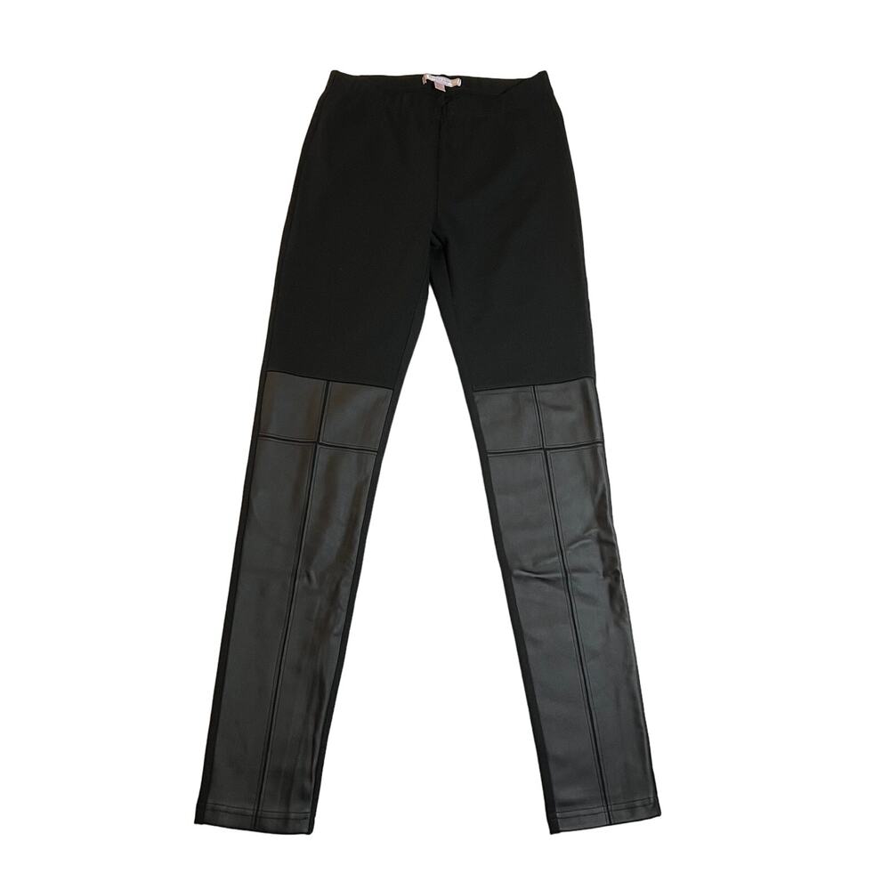 Romeo & Juliet Couture Pull on Faux Leather Ponte Skinny Leggings Size Small